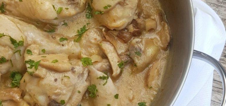 Курица с грибами в сливочном соусе рецепт с фото