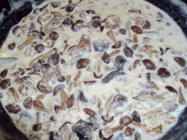 Приготовление грибного соуса со сметаной и различными грибами