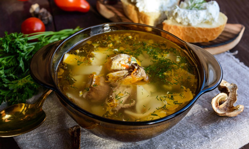 Грибной суп на пару с сушеными грибами - пошаговый рецепт с фото