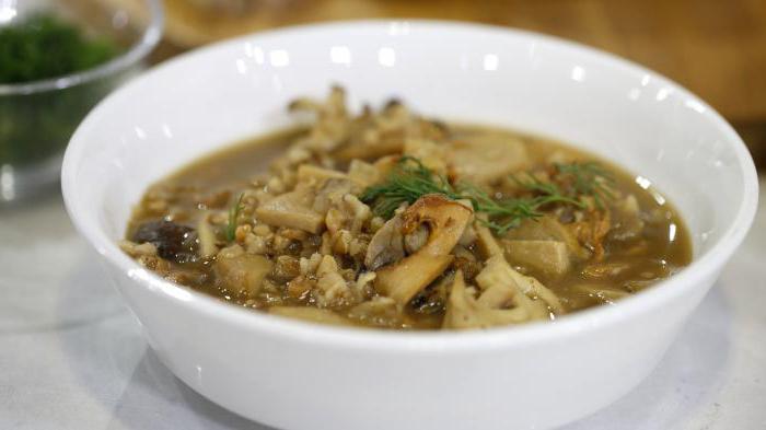 Грибной суп с имбирными грибами рецепт
