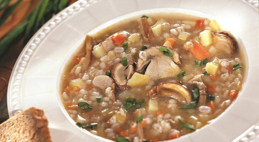 11 простых рецептов супа из белых грибов с перловкой