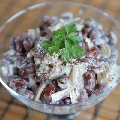 Салат из фасоли и грибов, 100 вкусных рецептов с фото от Alimero