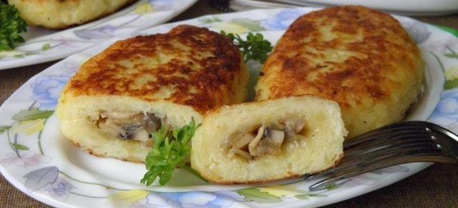Равиоли с картофелем и грибами в духовке