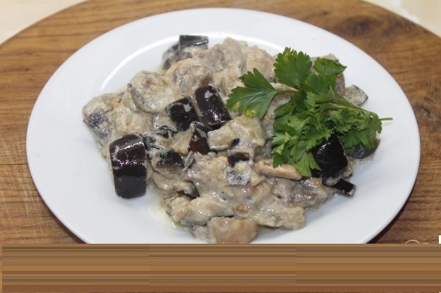 Баклажаны с грибами в сливочном соусе рецепт - Закуски. 'Еда.