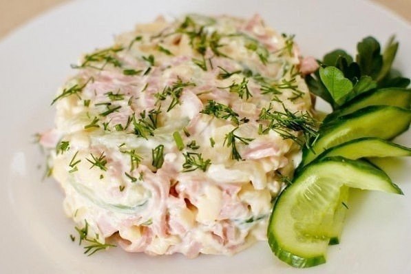 Грибной салат с ветчиной и сыром рецепт - авторская кухня: Салаты.