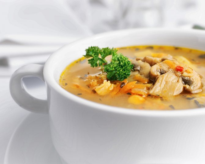 Суп с горохом и грибами рецепт