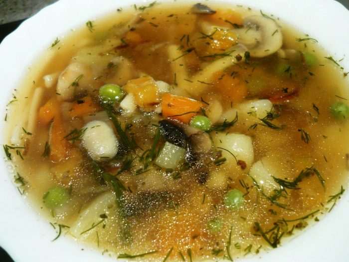 Как готовить грибной суп из замороженных шампиньонов
