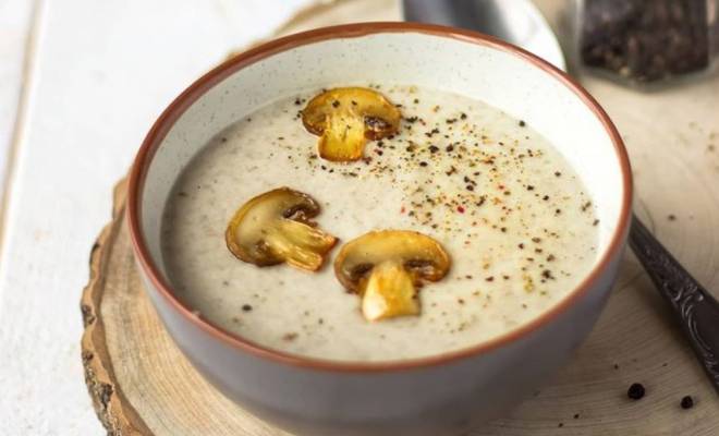 Грибной суп со сливками с шампиньонами - пошаговый рецепт