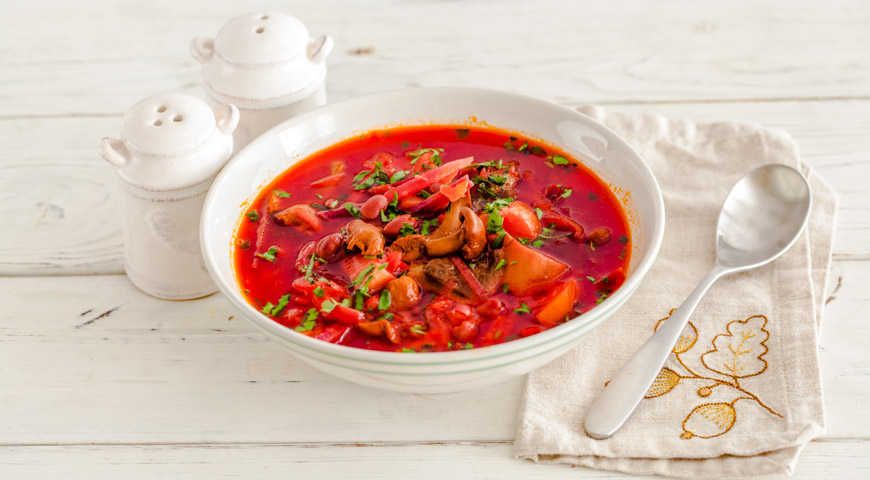 Суп с фасолью и грибами, пошаговый рецепт с фото