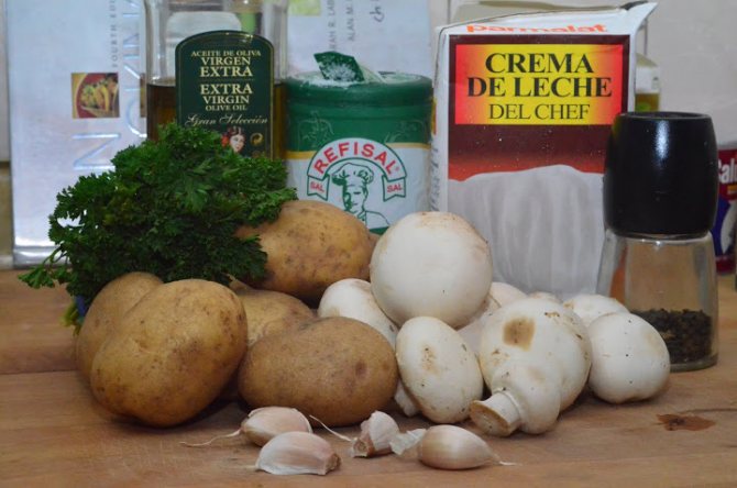 D7K 0527 Картофельное пюре с грибами в сливках