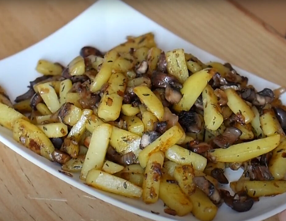 Жареный картофель с грибами | Звездный бульвар
