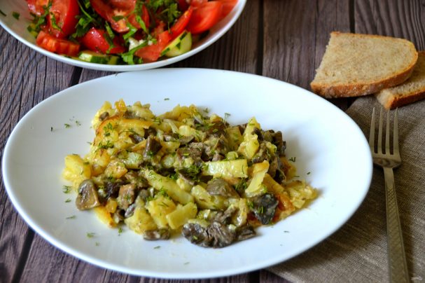 Запеченные сырные грибы с картофелем - пошаговый рецепт с фото на Povar.Ru