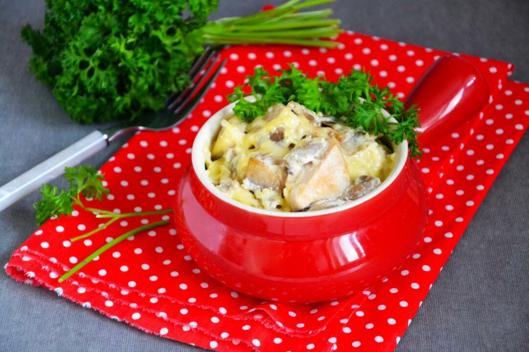 Жульен с курицей и грибами на сковороде рецепт с фото и пошаговым видео - 1000.menu