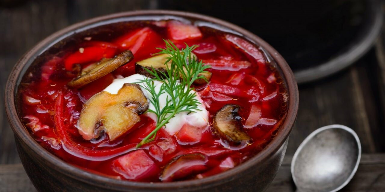 Суп из красного перца с грибами - Мир Кулинарии