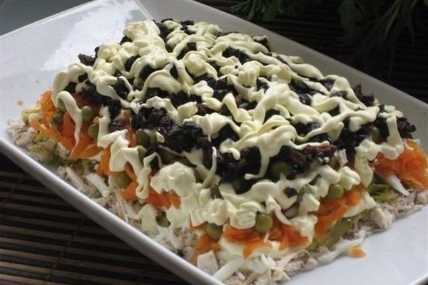 Оригинальный салат с черносливом, рецепт с фото - Vkuso.ru