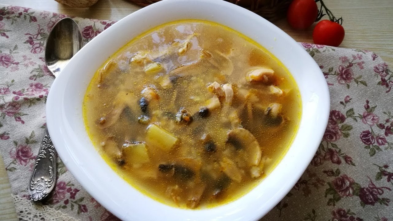 Рисово-грибной суп - рецепт с фотографиями