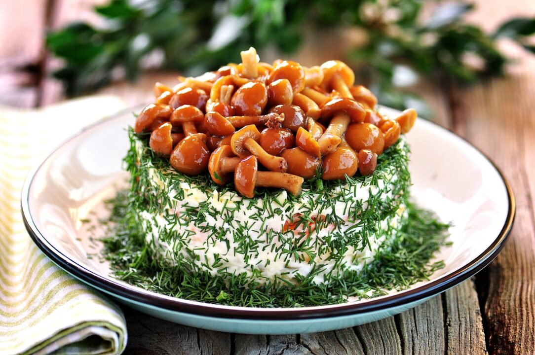 Салат из маринованных буковых грибов - 8 рецептов