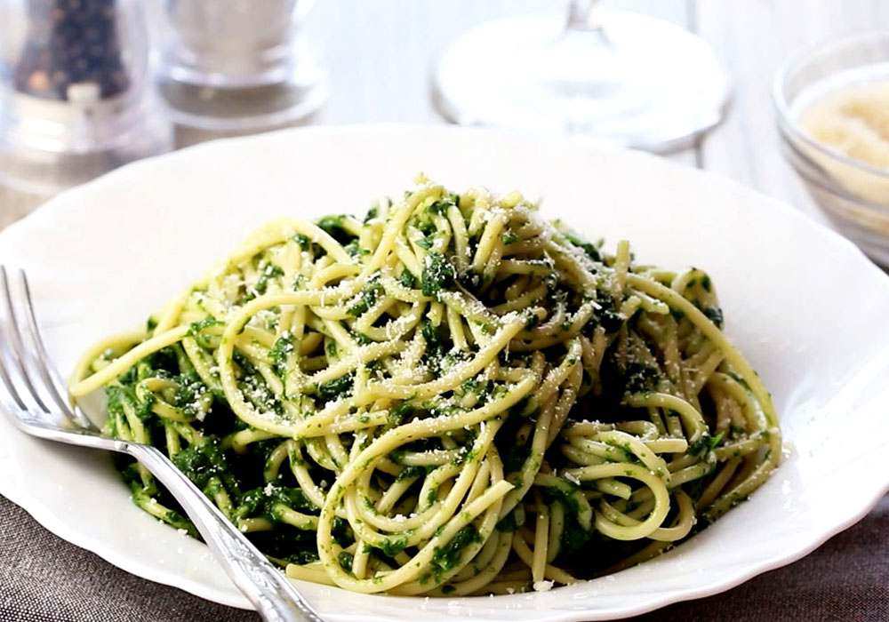 Спагетти со шпинатом - рецепт, как приготовить спагетти со шпинатом вкусно | Пошаговые рецепты с видео на Recept.ua