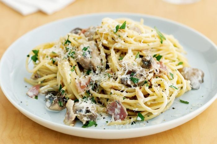 13 простых вкусных рецептов спагетти с грибами и сыром