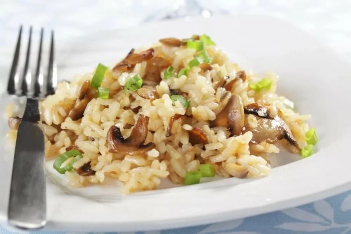 Рис и грибы — великолепное сочетание