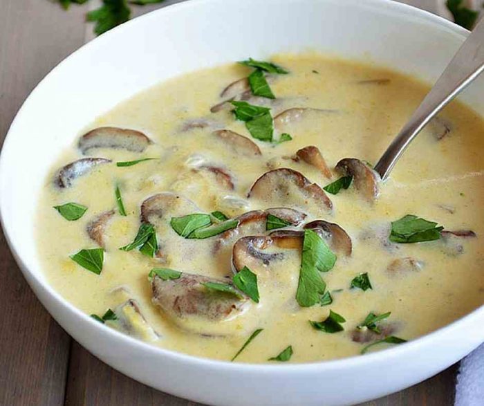 Как приготовить сливочно-грибной суп с шампиньонами
