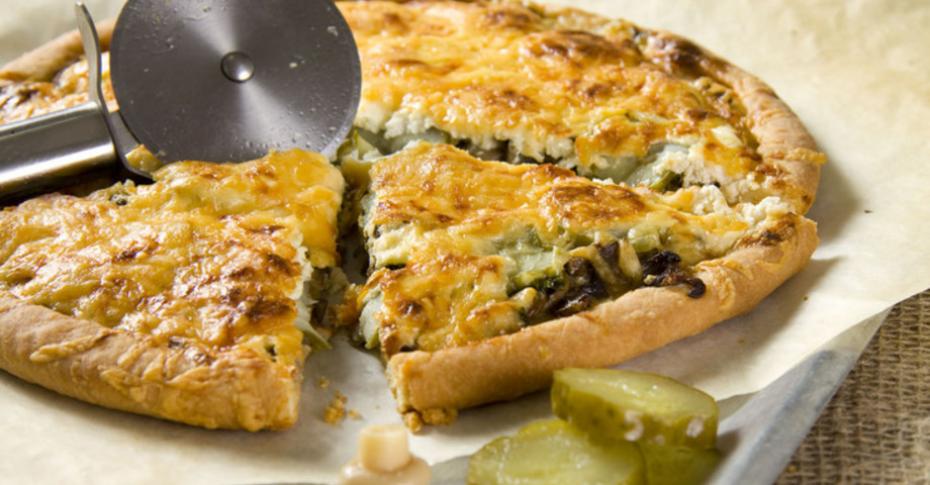 Пицца с грибами и огурцами - пошаговый рецепт с фото