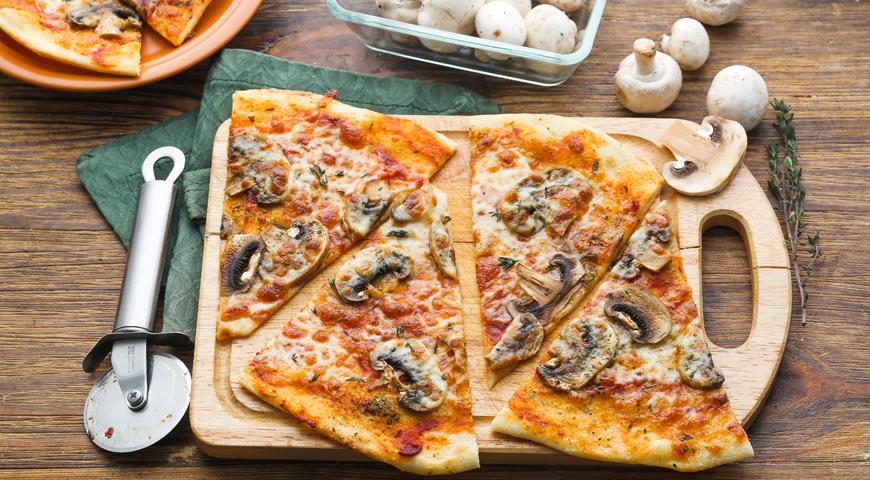 Пицца с грибами, пошаговый рецепт с фото