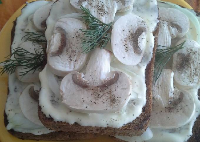 Бутерброды с сырыми грибами. #cukpadbuterootpad - пошаговый рецепт с фото. Рецепт Татьяны Шулак ???????? ???????????????? . - Кухонная плита
