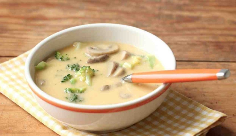 Сырный суп (с грибами и брокколи)