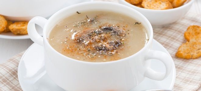 Постный грибной суп со сливками