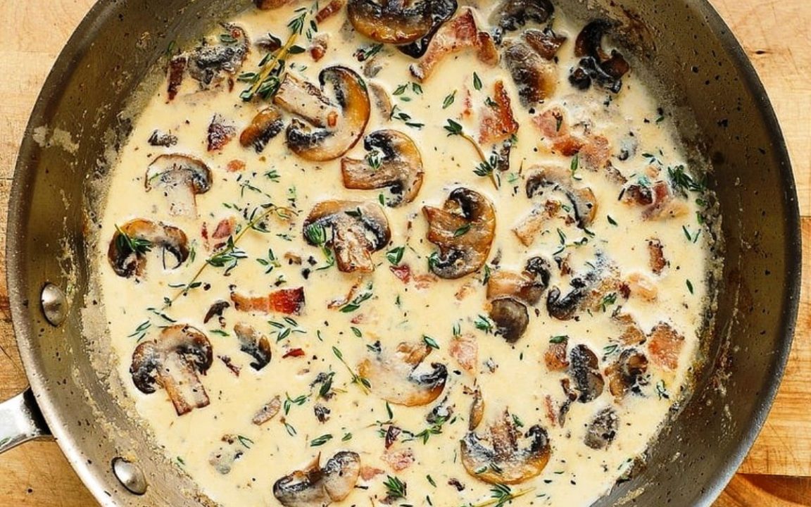 Сливочный грибной соус с беконом и тимьяном | Сельская кухня (Ogorod.ru)