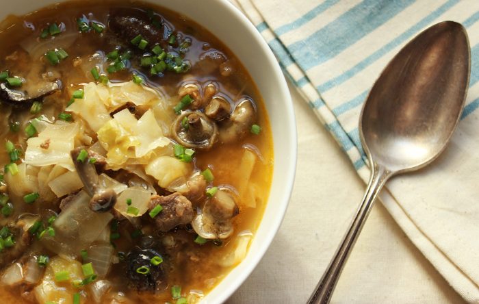 Как варят грибной суп на мясном бульоне