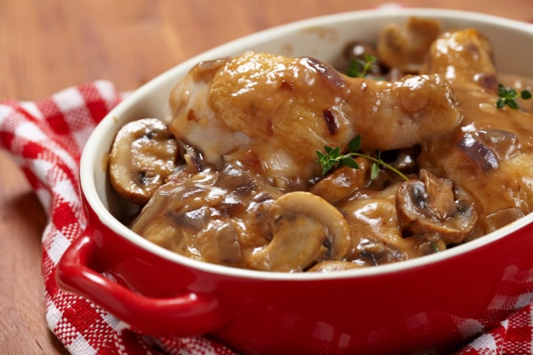 Куриные ножки с грибами в духовке - простой и вкусный рецепт, как приготовить пошагово
