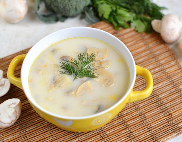 Сырный суп с курицей и грибами - пошаговый рецепт с фотографиями от Maggi