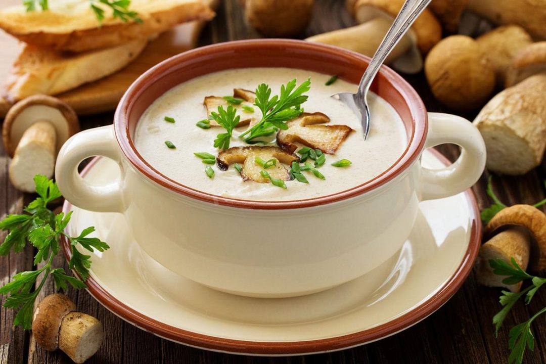 Сливочный грибной суп с сыром рецепт с фото - 1000.menu
