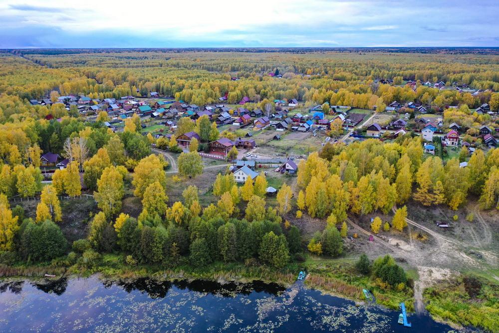 Золотая осень в Нижегородской области - с высоты птичьего полета