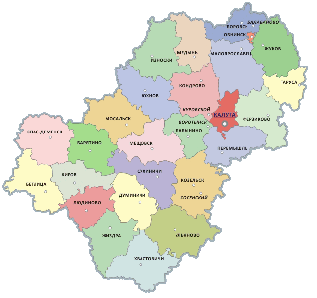 Интерактивная новостная карта Калуги и Калужской области
